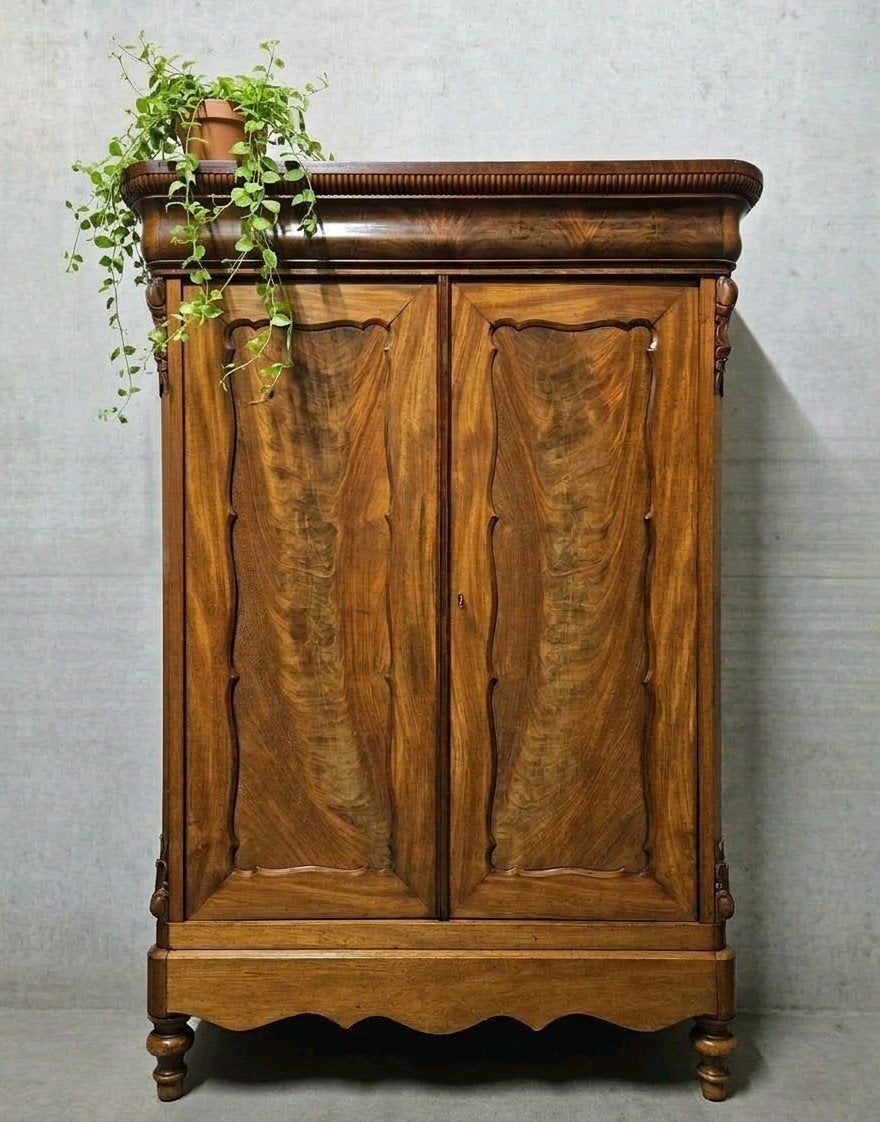 Antieke brocante Biedermeier meidenkast vintage linnenkast, Ophalen of Verzenden