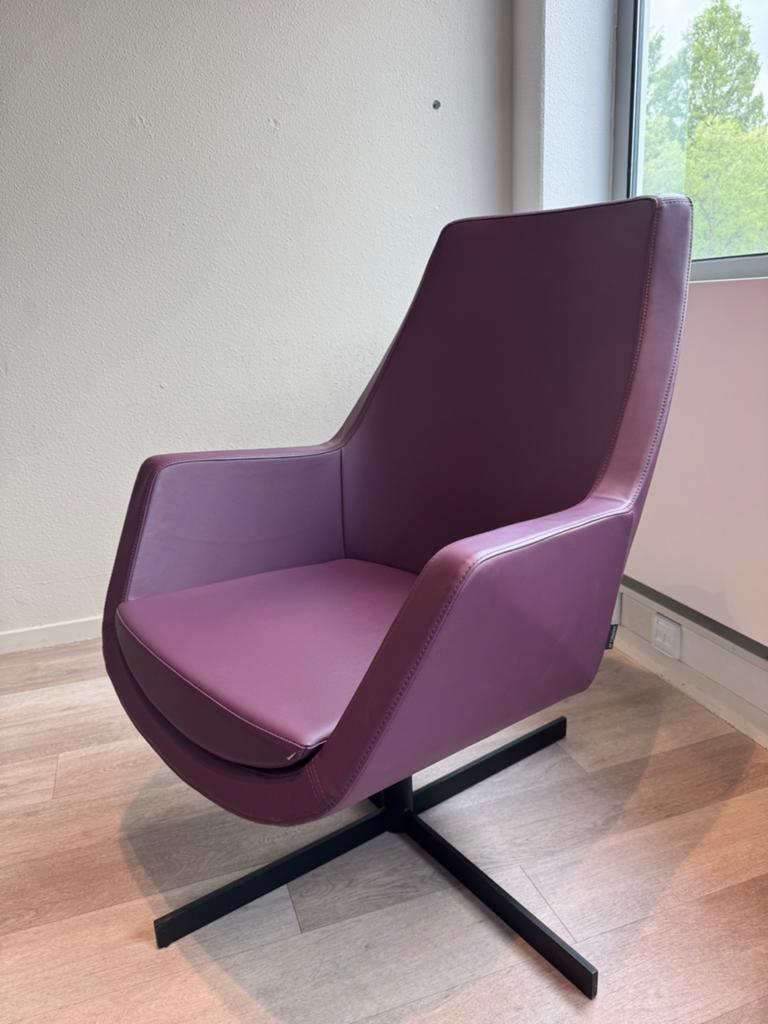 Fauteuil FP collection paars 3 stuks beschikbaar, Ophalen, 75 tot 100 cm, 50 tot 75 cm
