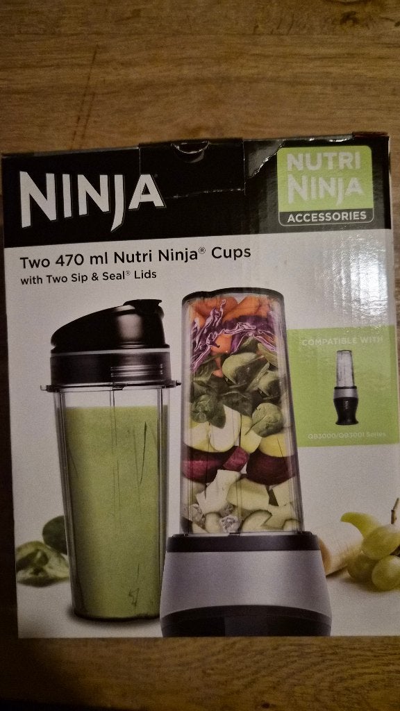 Ninja Nutri drinkbeker 2 x 470ml, Ophalen of Verzenden, Nieuw, Blender