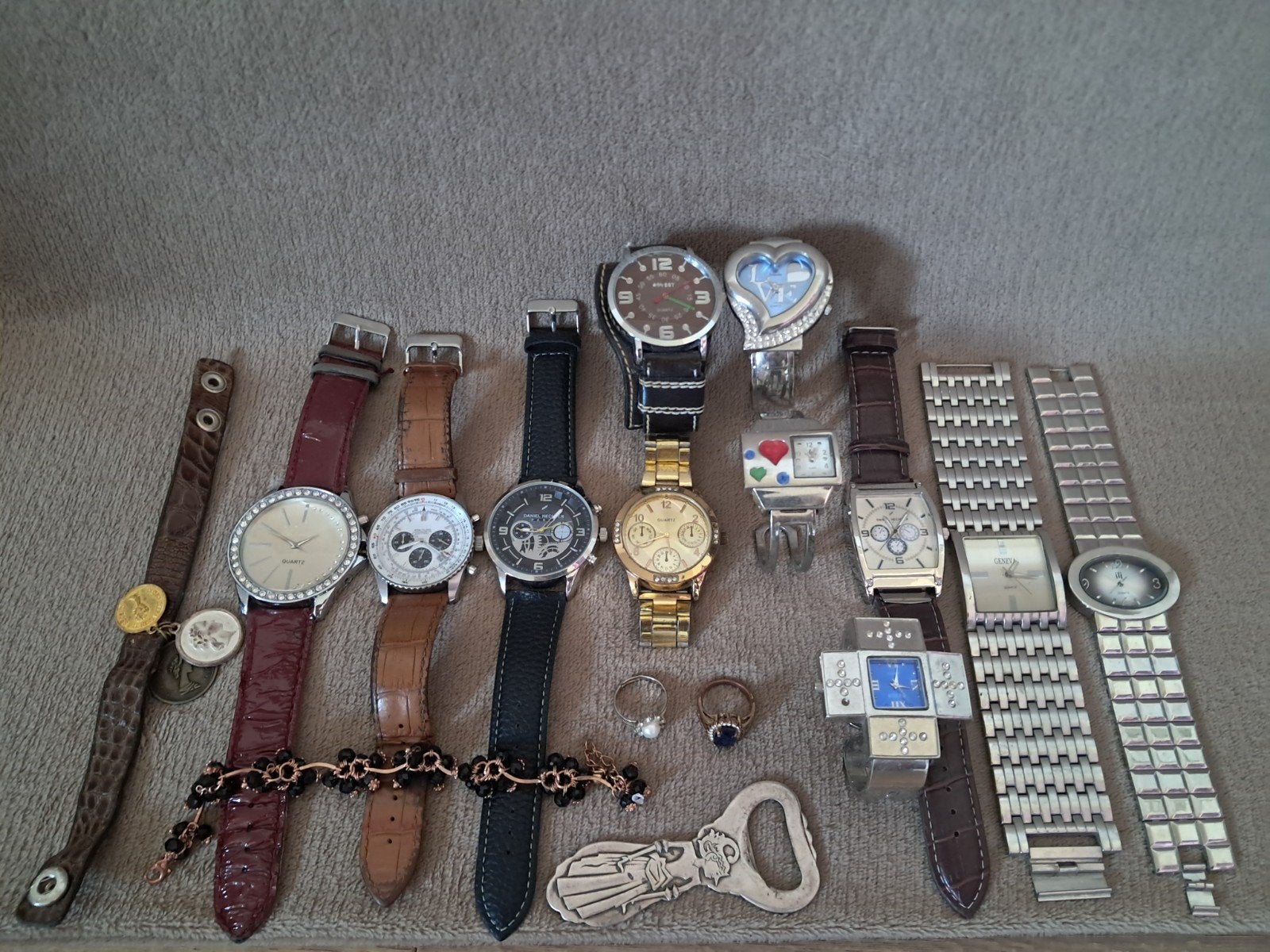 Diverse dames en herenhorloges, sieraden etc, Ophalen of Verzenden