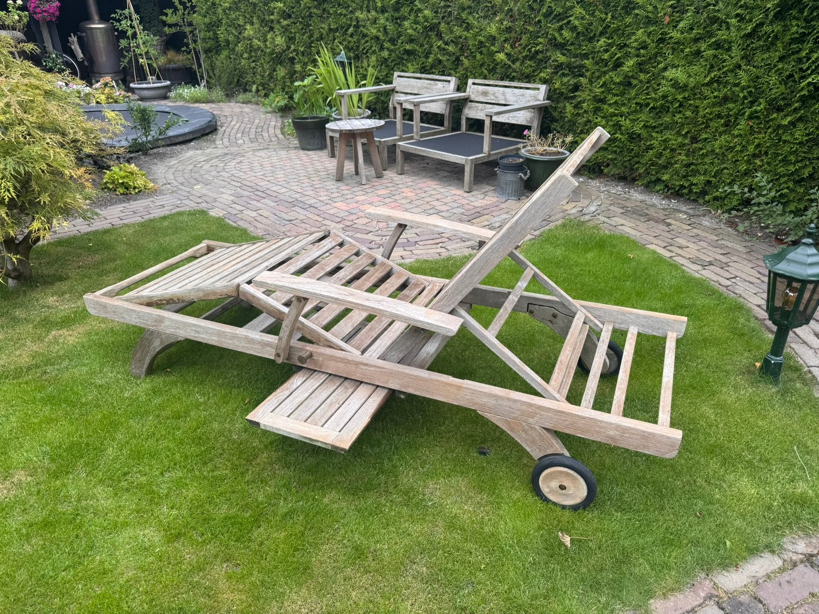 Barlow Tyrie Capri Ultra Teak ligbed, Ophalen, Zo goed als nieuw, Teakhout