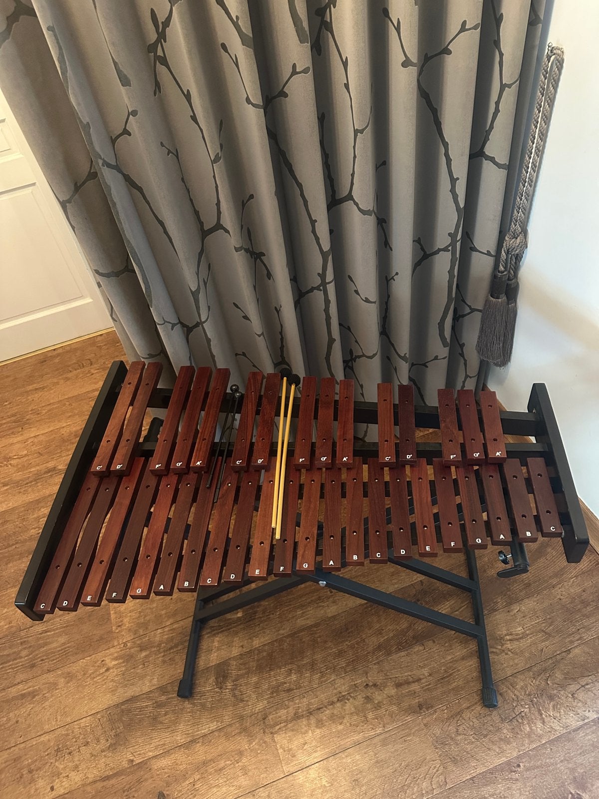 Glockenspiel, 37-tonig, houten xylofoon compleet, Ophalen, Zo goed als nieuw, Melodische percussie