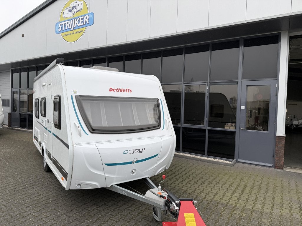 Dethleffs C'Joy 460 LE 2 Aparte bedden Airco Luifel 915 KG, Schokbreker, Lengtebed, Bedrijf, Treinzit