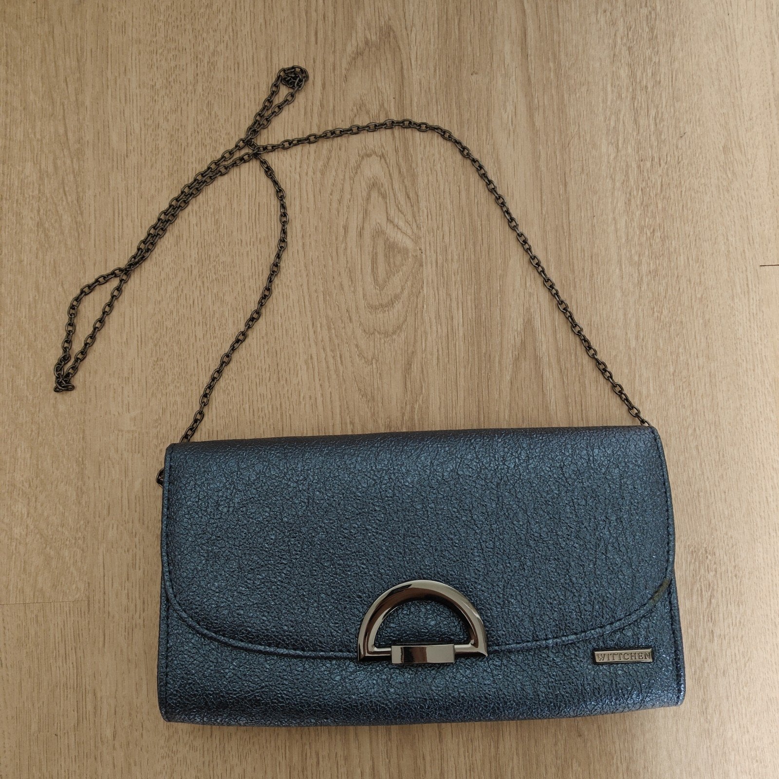 Wittechen Avondtasje - Blauw met ketting, Ophalen, Zo goed als nieuw, Blauw, Avondtasje