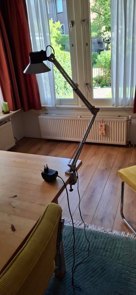 Burolamp met ledlicht en klem., Ophalen of Verzenden, Zo goed als nieuw, Metaal, Modern