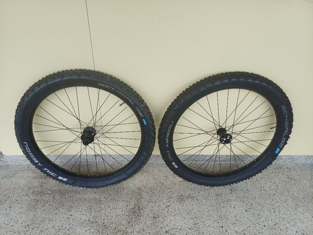 27,5 inch Boost wielset met Schwalbe Nobby Nic 650Bx2.80, Fietsen en Brommers, Elektrische fiets, Ophalen of Verzenden, Zo goed als nieuw