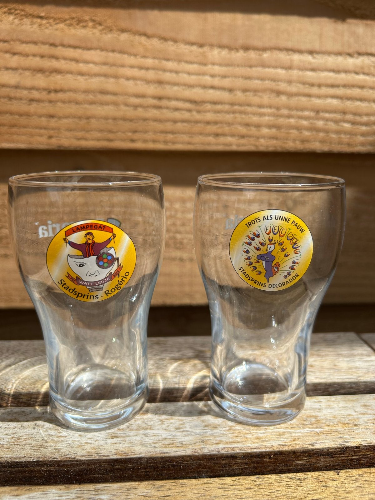 Bavaria glazen met Lampegat Stadsprins Carnaval Eindhoven, Ophalen of Verzenden, Zo goed als nieuw, Bierglas