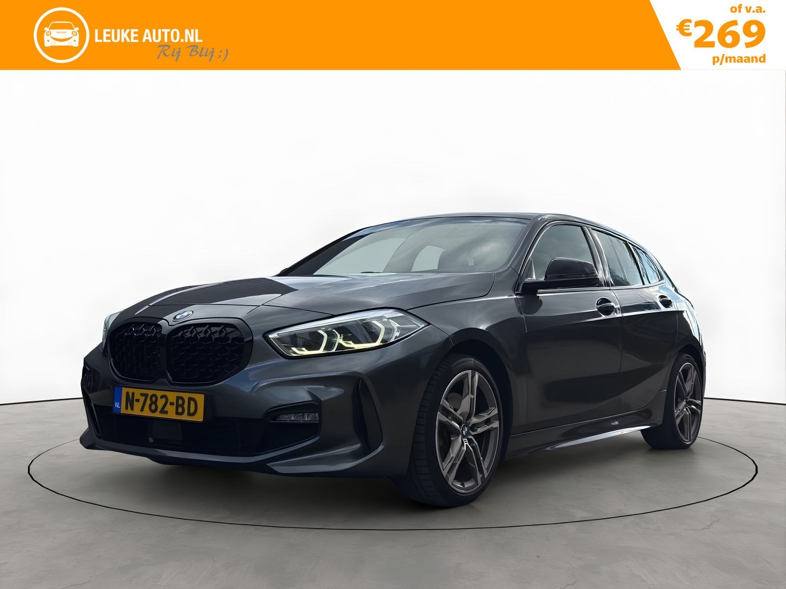 BMW 1-serie 118i 140PK Automaat M-Sport Camera Virtual Stuur, Auto's, Automatische klimaatregeling, Gebruikt, Bedrijf, 3 cilinders