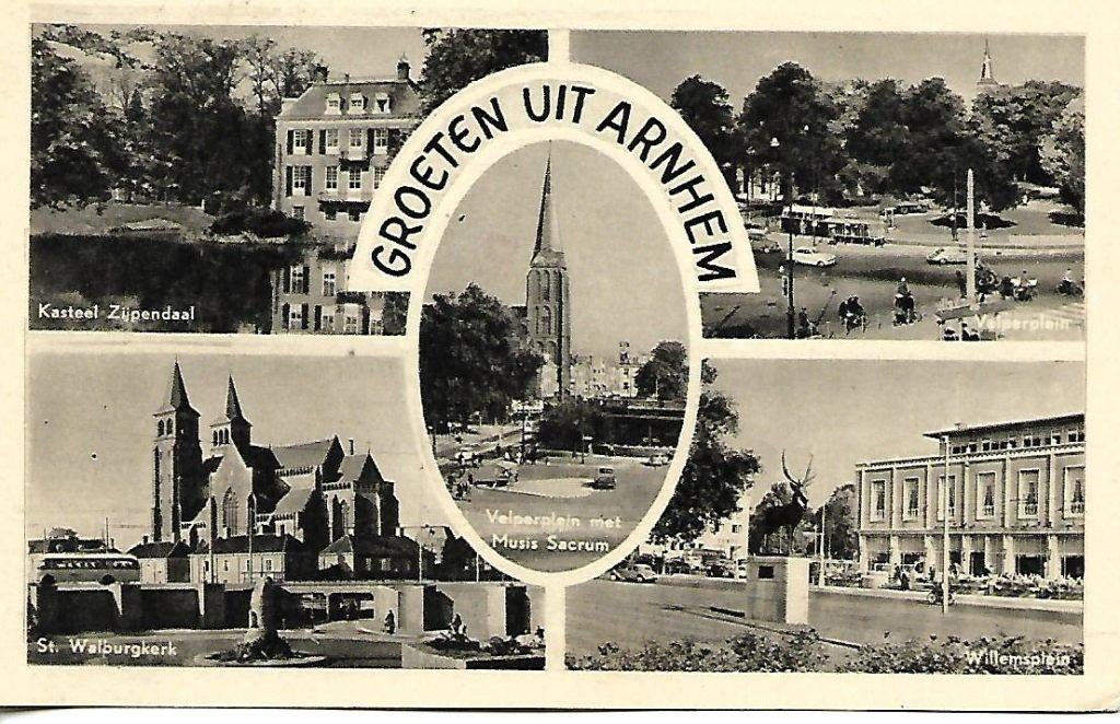 Arnhem- -5-luik., Verzenden, 1940 tot 1960, Gelopen, Gelderland