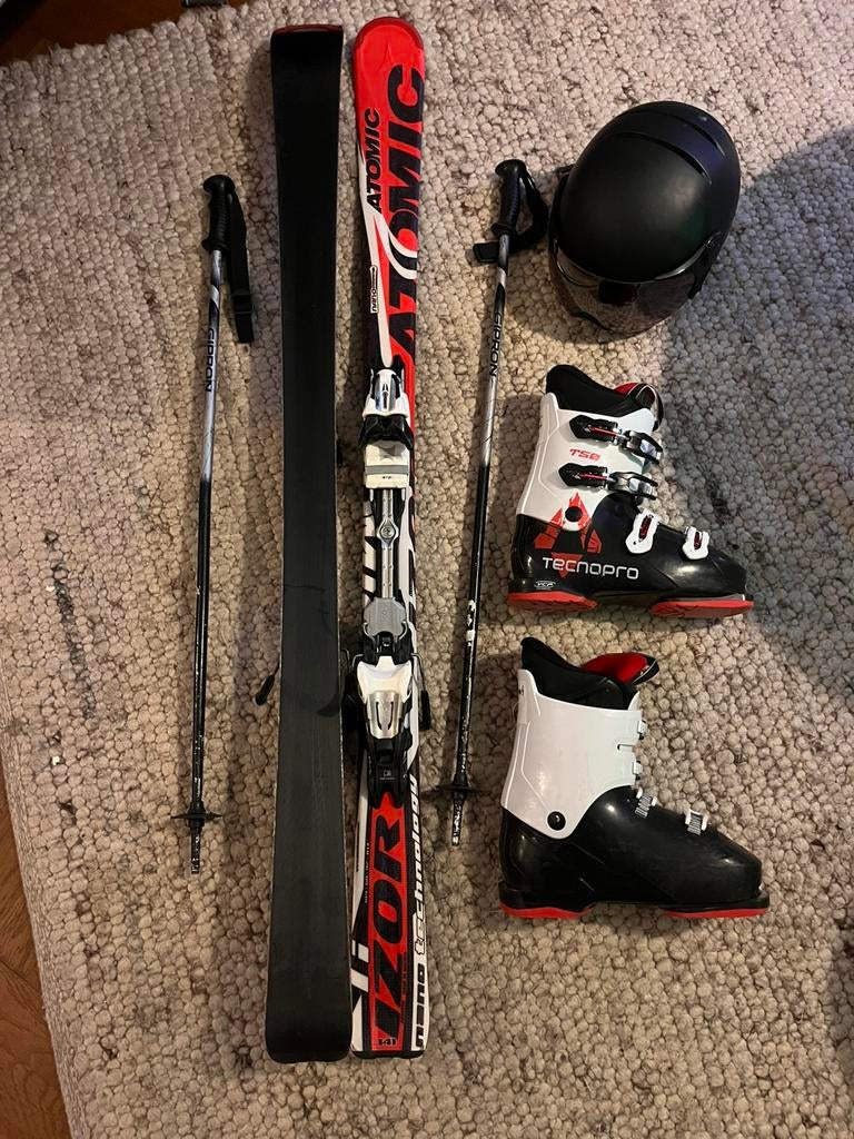 Complete ski set -  141 cm ski’s, Ophalen, 140 tot 160 cm, Gebruikt, Carve