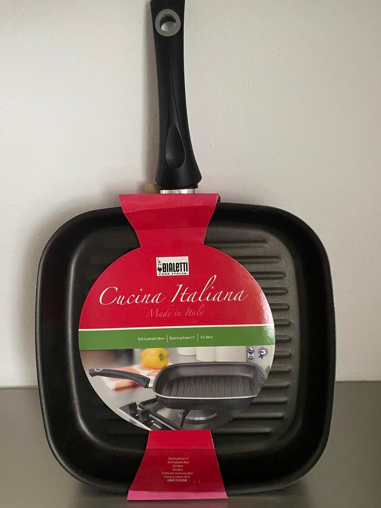 Bialetti Grill Pan 28 x 28cm. Nieuw!!, Huis en Inrichting, Ophalen of Verzenden, Nieuw, Overige materialen, Overige typen