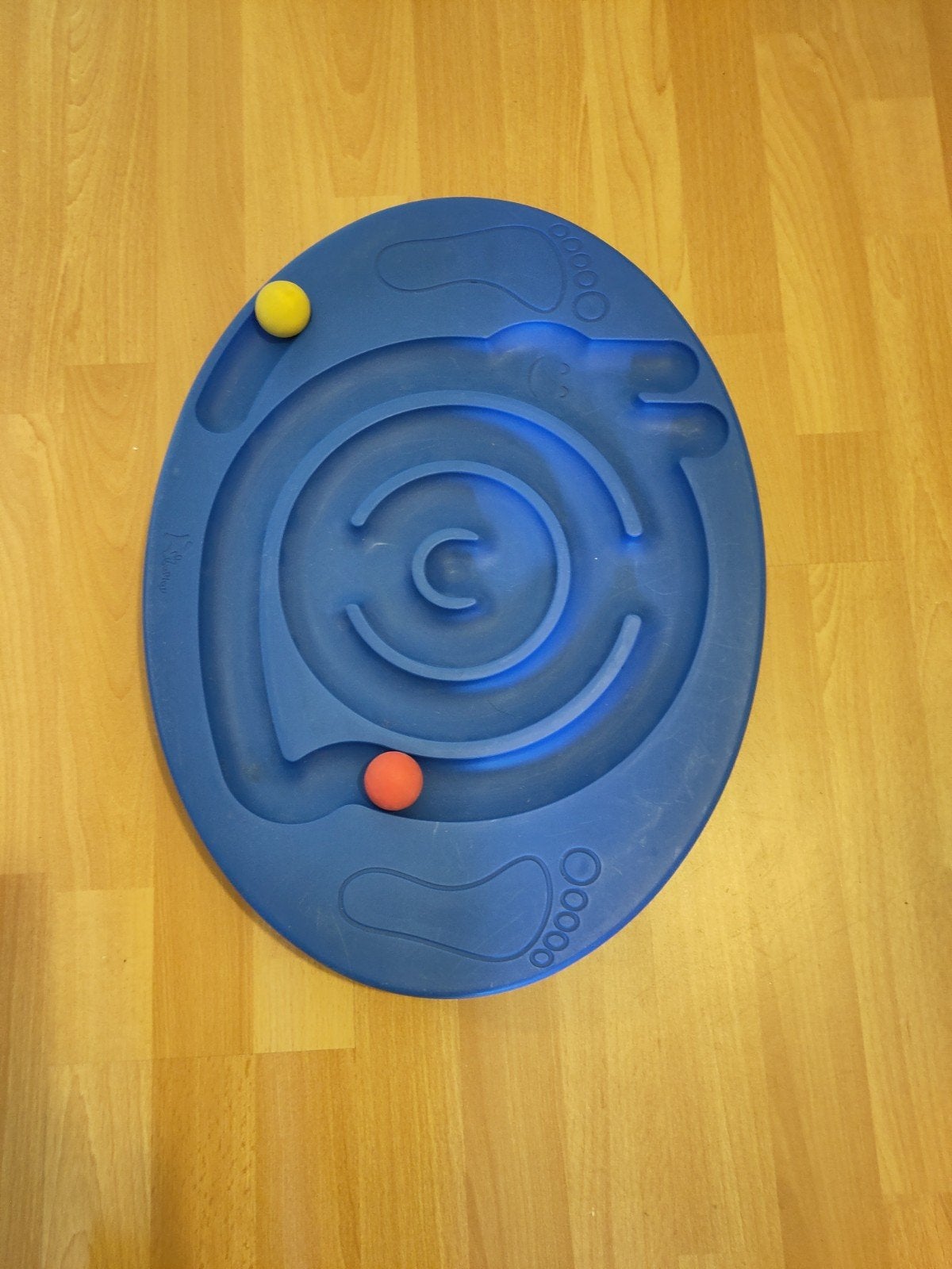 Blauw balansbord met doolhof en ballen, Ophalen, Gebruikt, Puzzelen