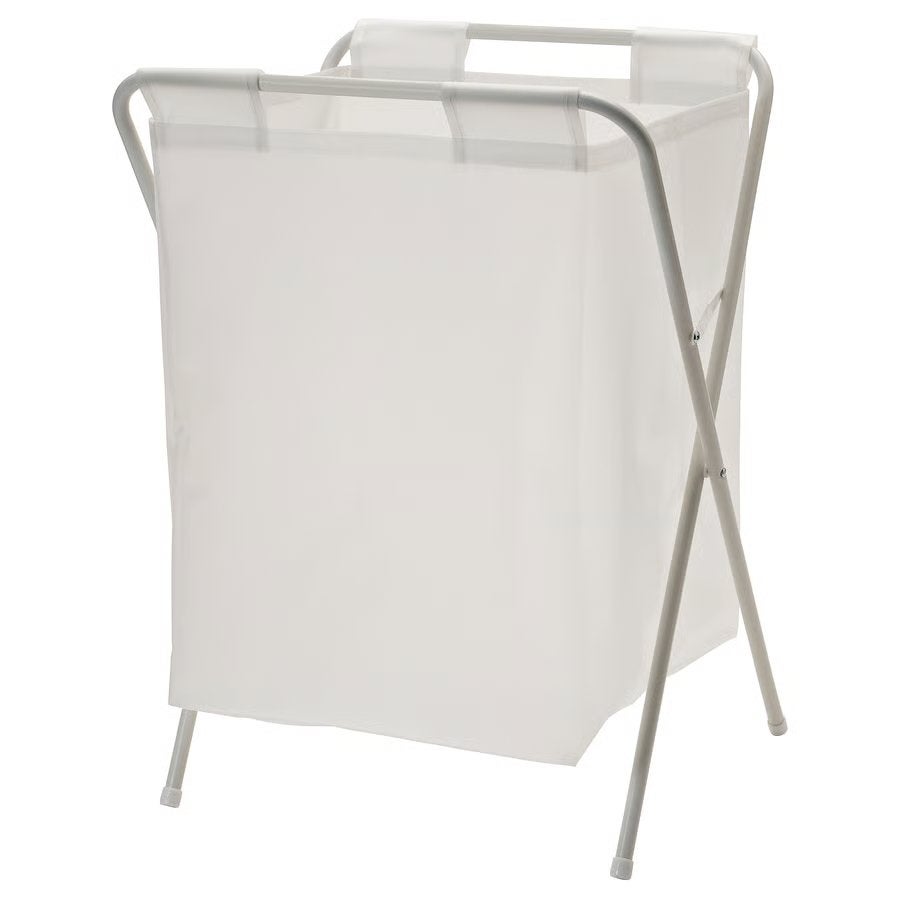 Witte wasmand opvouwbaar met metalen frame, Ophalen, Zo goed als nieuw