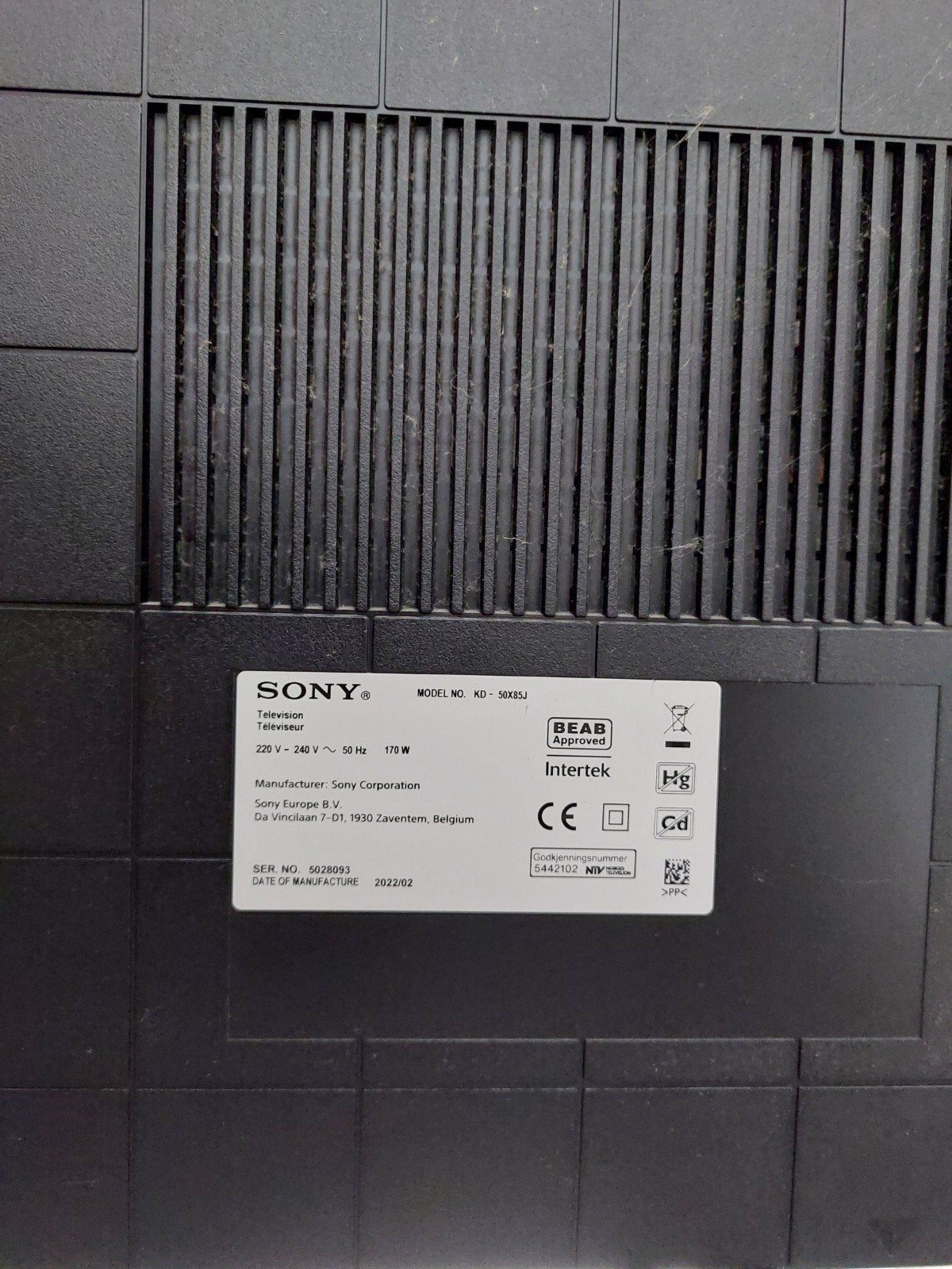 Sony KD-50X85J 50 inch 4K Smart TV, Ophalen, LED, 120 Hz, Zo goed als nieuw
