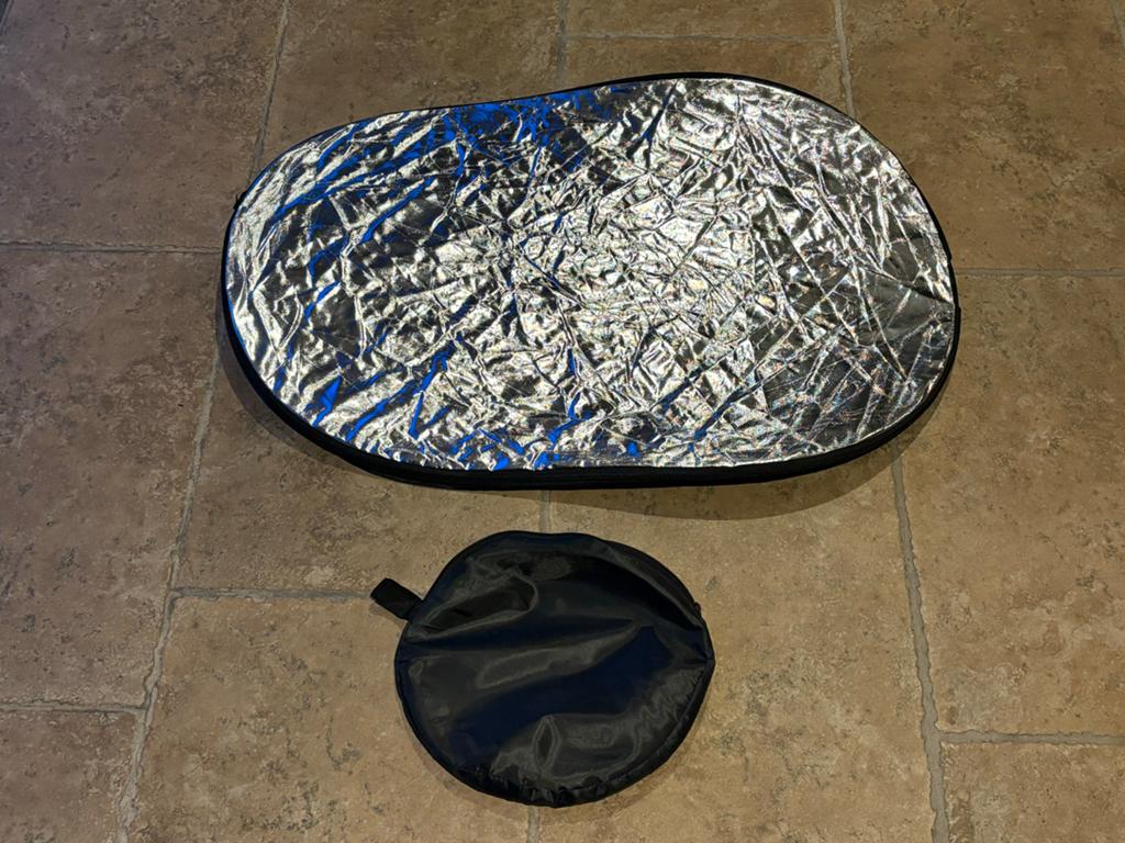 Ovale reflector voor fotografie, zilver/blauw, Ophalen of Verzenden, Zo goed als nieuw