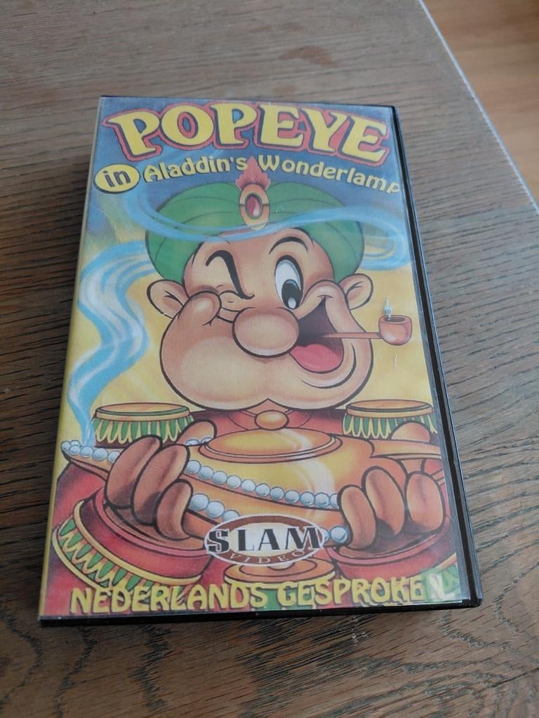 Popeye in Aladdin's wonderlamp videoband., Alle leeftijden, Ophalen of Verzenden, Gebruikt, Tekenfilms en Animatie