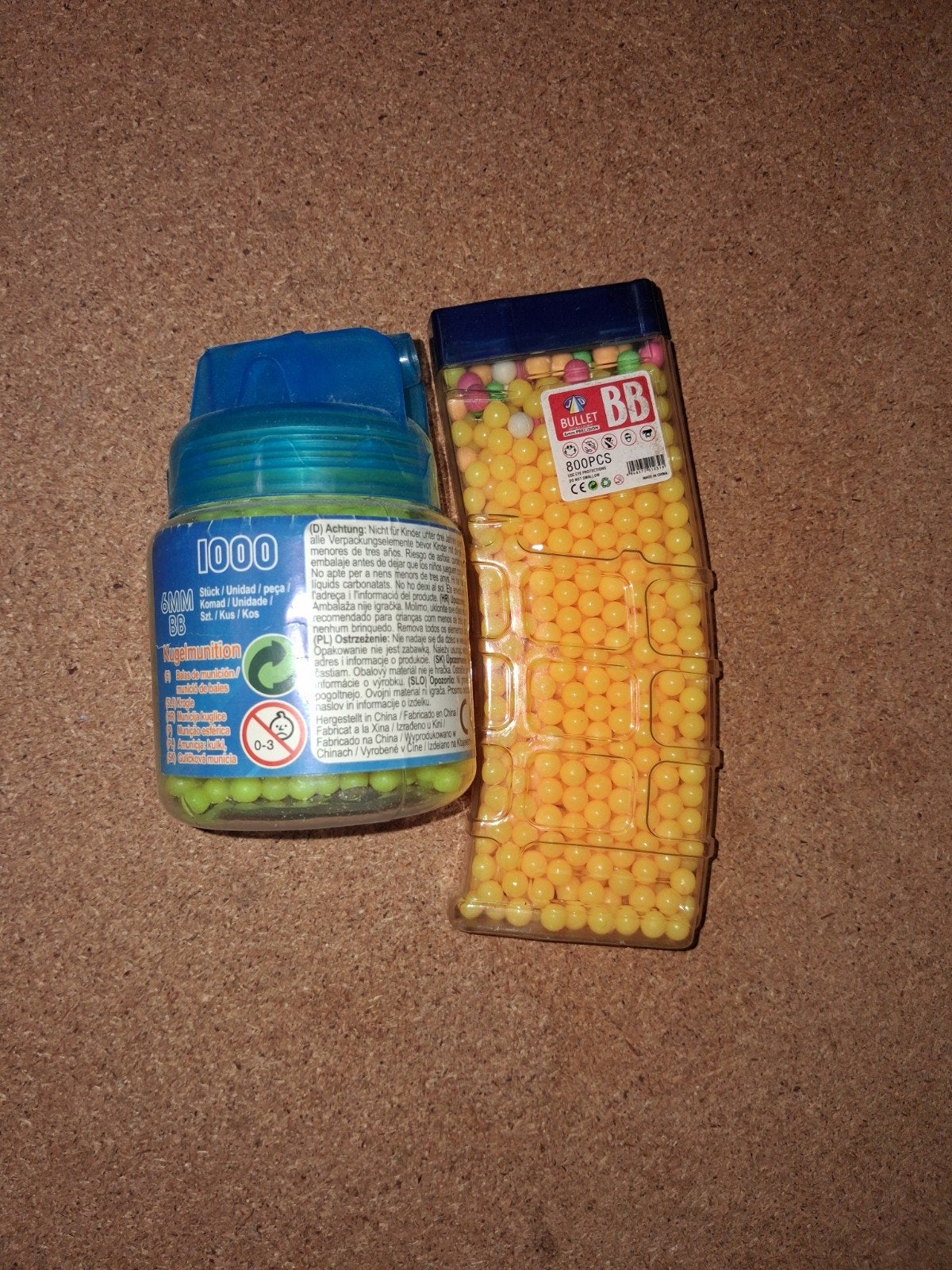 BB Airsoft Kogels - 1000x 6mm Groen & 800x Geel, Ophalen of Verzenden