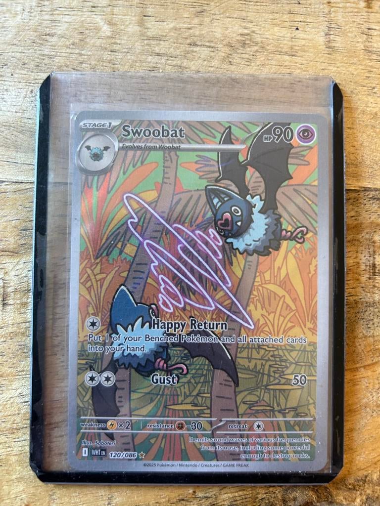 Pokémon Kaart: Swoobat 120/086 - Zo goed als nieuw, Ophalen of Verzenden, Zo goed als nieuw, Losse kaart