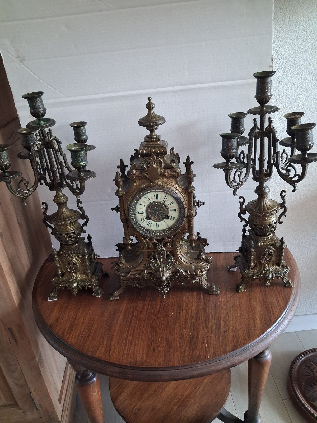bronze klokkenstel, Antiek en Kunst, Ophalen