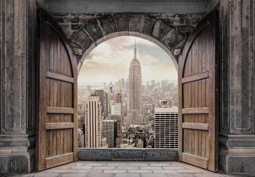 Openslaande deuren fotobehang New York, 3D, Fotobehang4you, Verzenden, Fotobehang