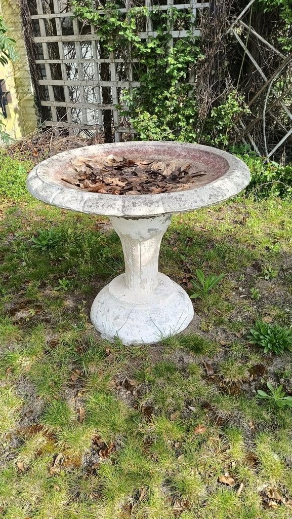 Betonnen ornament vogel drinkbak, Tuin en Terras, Ophalen, Gebruikt, Beton