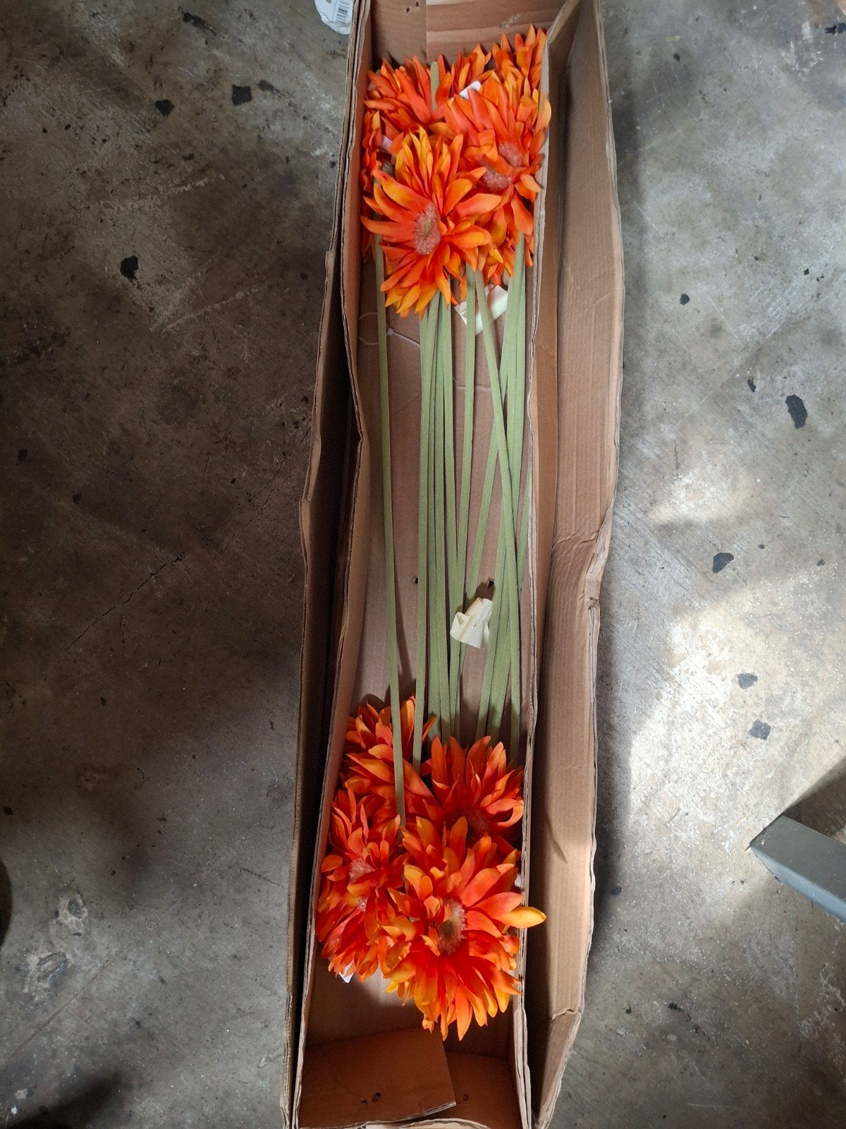 12 stuks oranje kunstbloemen, Binnen, Kunstbloem, Nieuw, Textiel