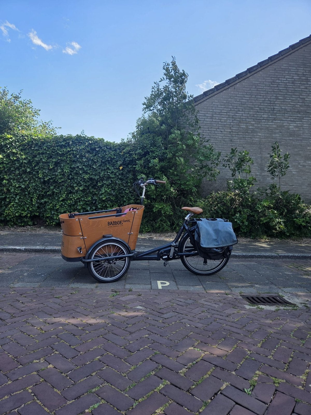 Babboe electrische bakfiets, Fietsen en Brommers, Ophalen, Zo goed als nieuw, 4 kinderen of meer, Elektrisch