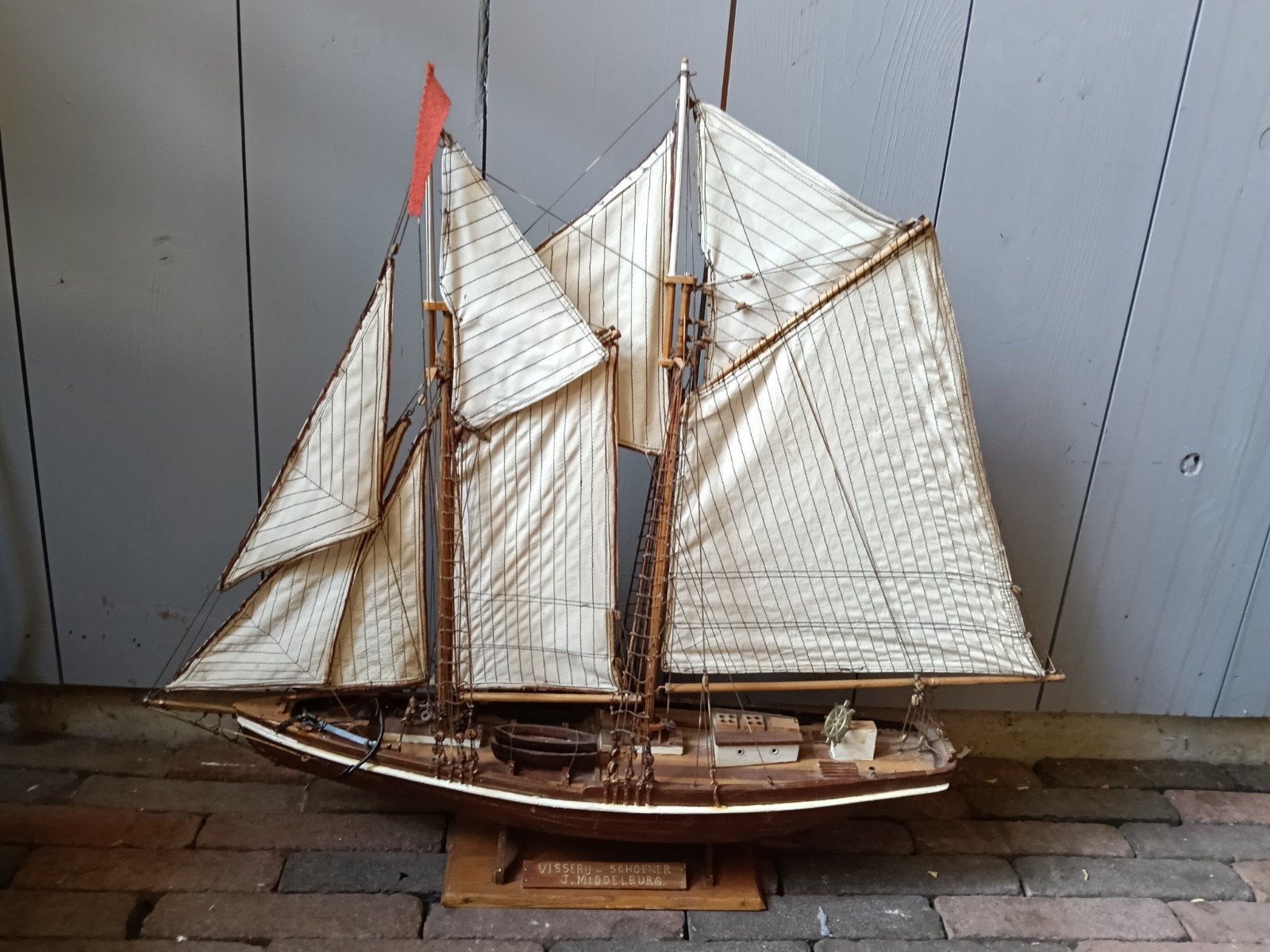 Prachtig houten scheepsmodel - Visserij Schoener, Overige merken, Gebruikt, Groter dan 1:32, Onbekend