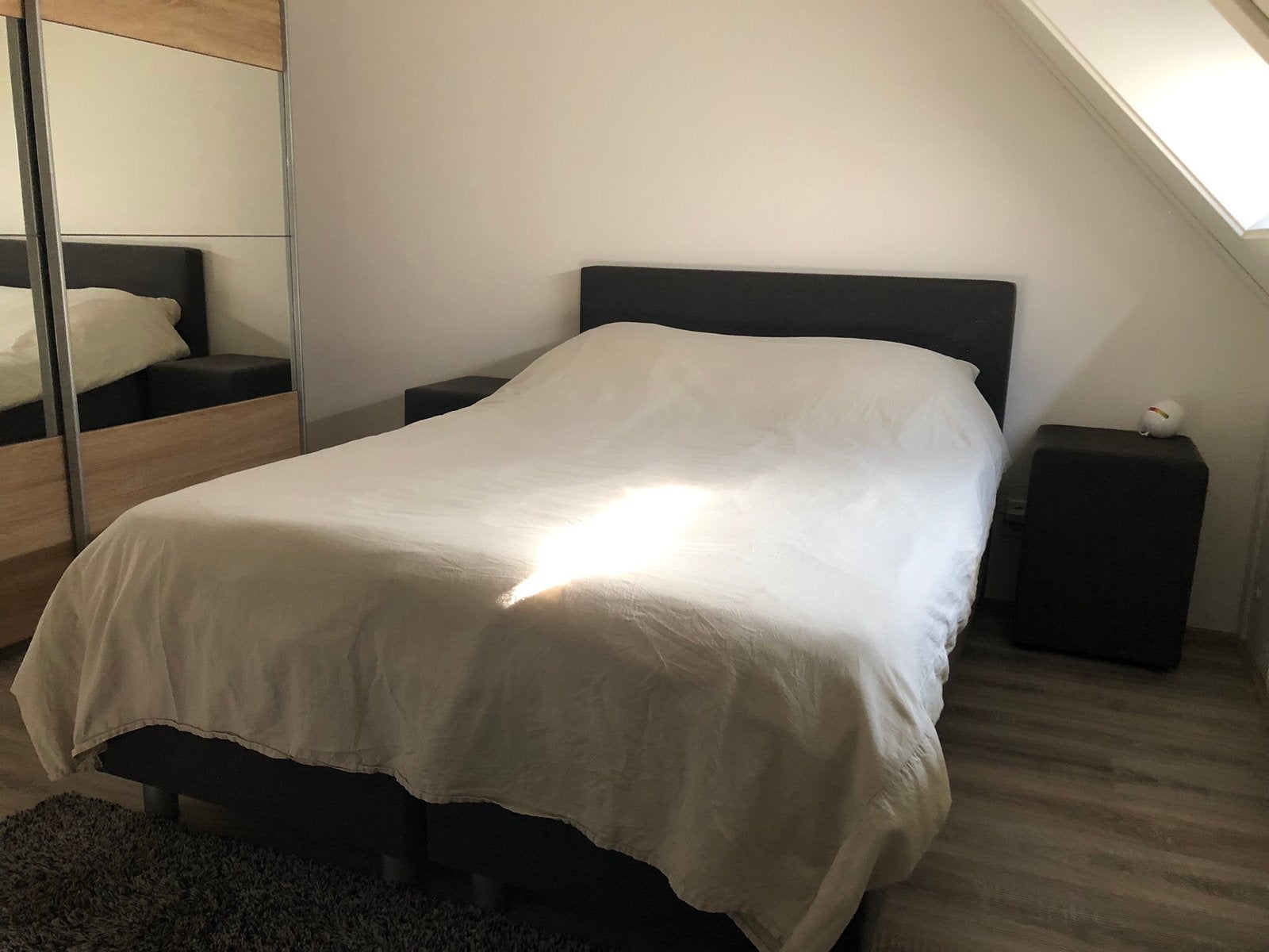Hotel Chique Boxspring Antraciet 140x200 Esprit Home Kleed, Ophalen, Tweepersoons, 140 cm, Zo goed als nieuw