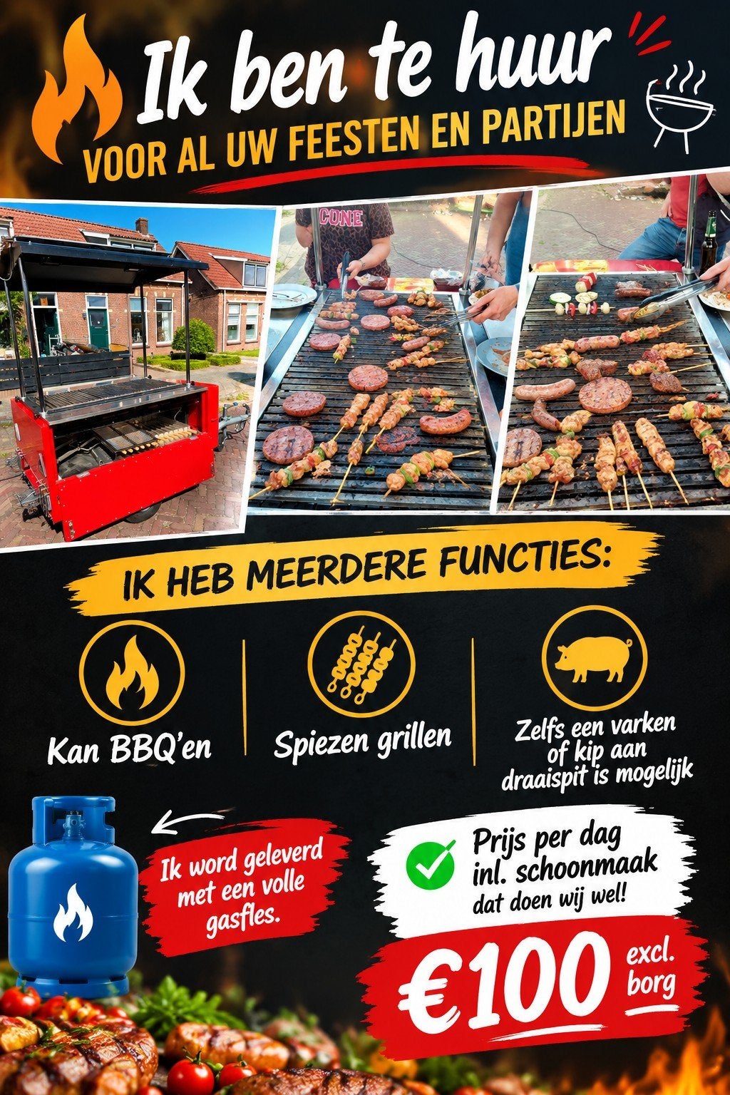 Verhuur Bbq kar, Ophalen