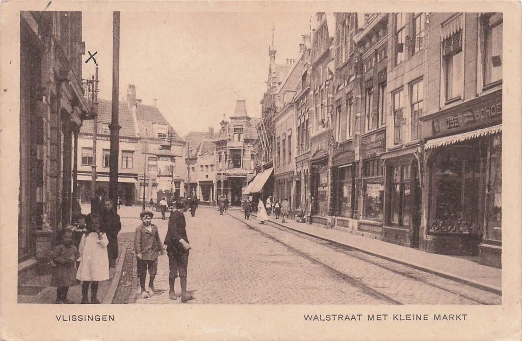 JN816 Vlissingen Walstraat Kleine Markt 1920, Verzenden, Voor 1920, Gelopen, Zeeland