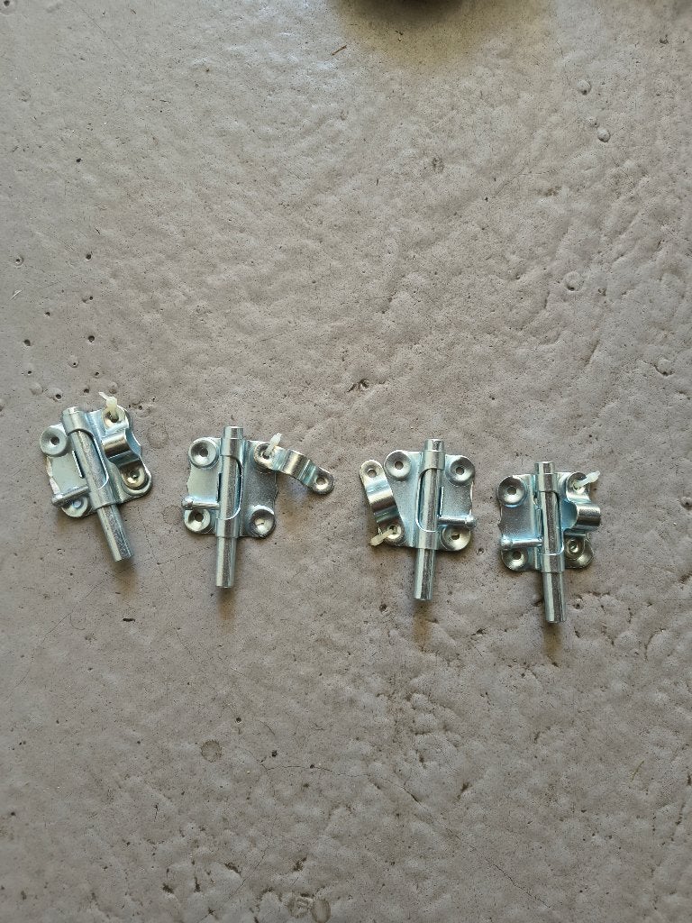 4x verzinkte schuifgrendel, Ophalen of Verzenden, Nieuw, IJzer, Scharnier