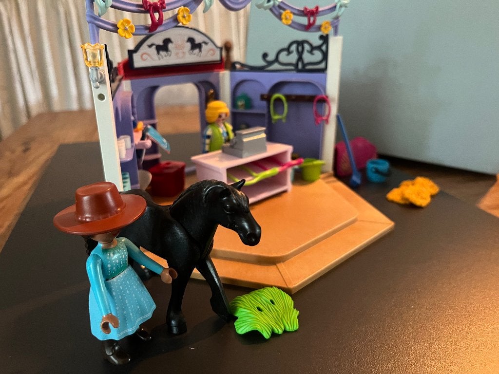 Playmobil : winkel voor paardenverzorgingsartikelen, Gebruikt, Gebouw, Losse onderdelen, Ophalen of Verzenden