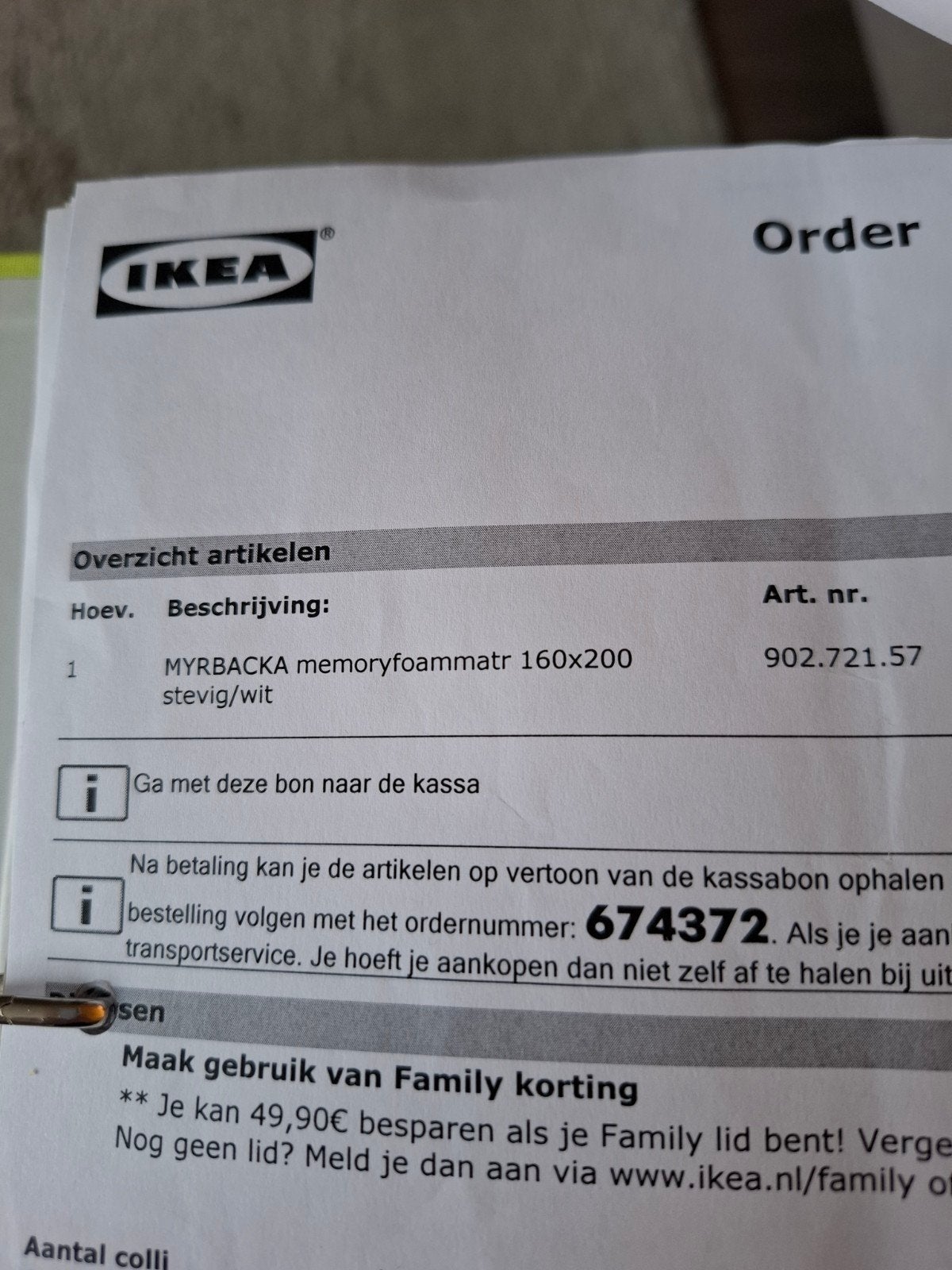 Matras Ikea Myrbacka 160 x 200, Ophalen, Tweepersoons, 160 cm
