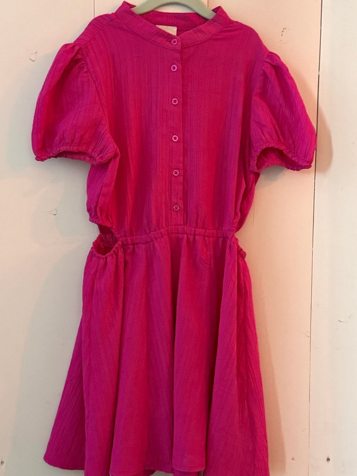 Shoeby jurk fuchsia met cut-outs maat 146/152, Ophalen of Verzenden, Zo goed als nieuw, Meisje, Jurk of Rok