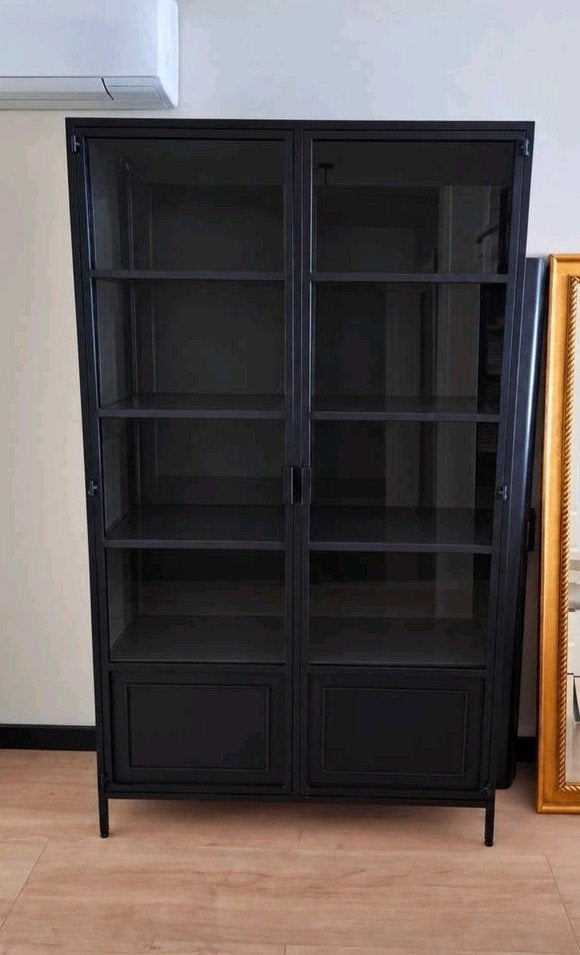 Vitrine kast WOOOD Ronja, Ophalen, Met deur(en), 100 tot 150 cm, Zo goed als nieuw
