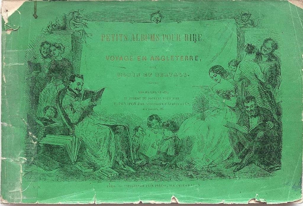 franstalige 1848 oud stripboekje -Petits Albums Pour Rire, Antiek en Kunst, Ophalen of Verzenden