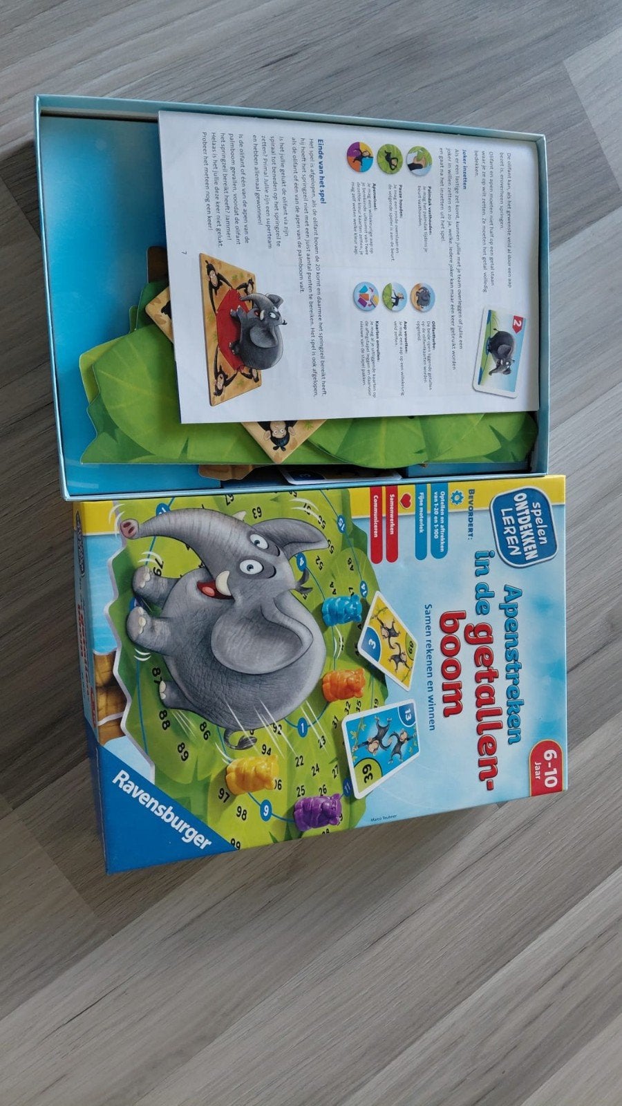 Ravensburger Apenstreken in de Getallenboom (6-10 jaar), Drie of vier spelers, Ophalen, Zo goed als nieuw, Ravensburger