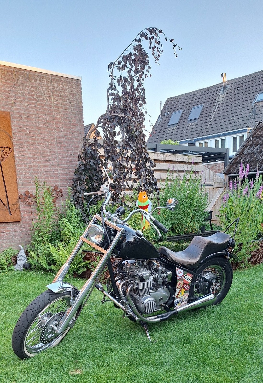 Hardtail chopper met eigenbouw kenteken., 4 cilinders, Chopper, Gebruikt, Minimaal motorrijbewijs A2