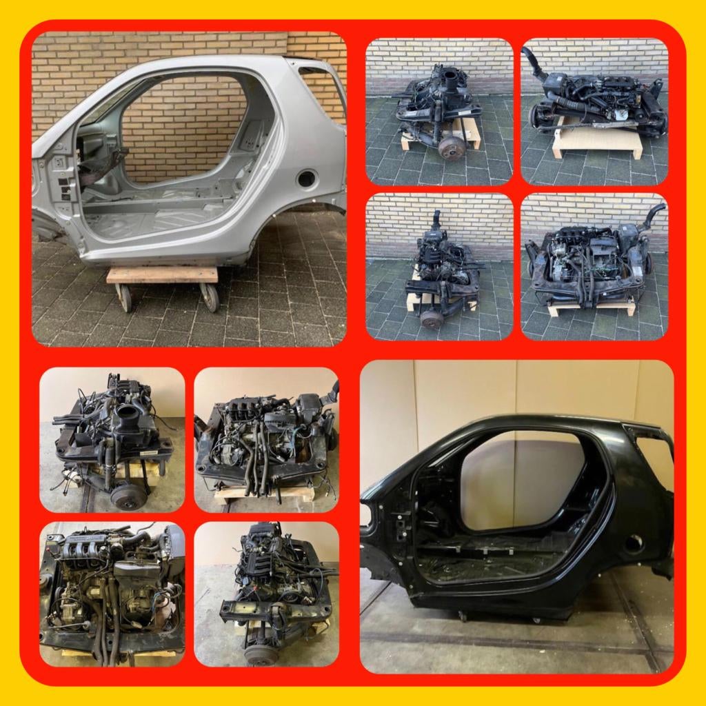 064. Smart 2 ST. Chassis  met Kenteken  2 ST. Motor blokken, Auto-onderdelen, Overige Auto-onderdelen, Ophalen, Smart