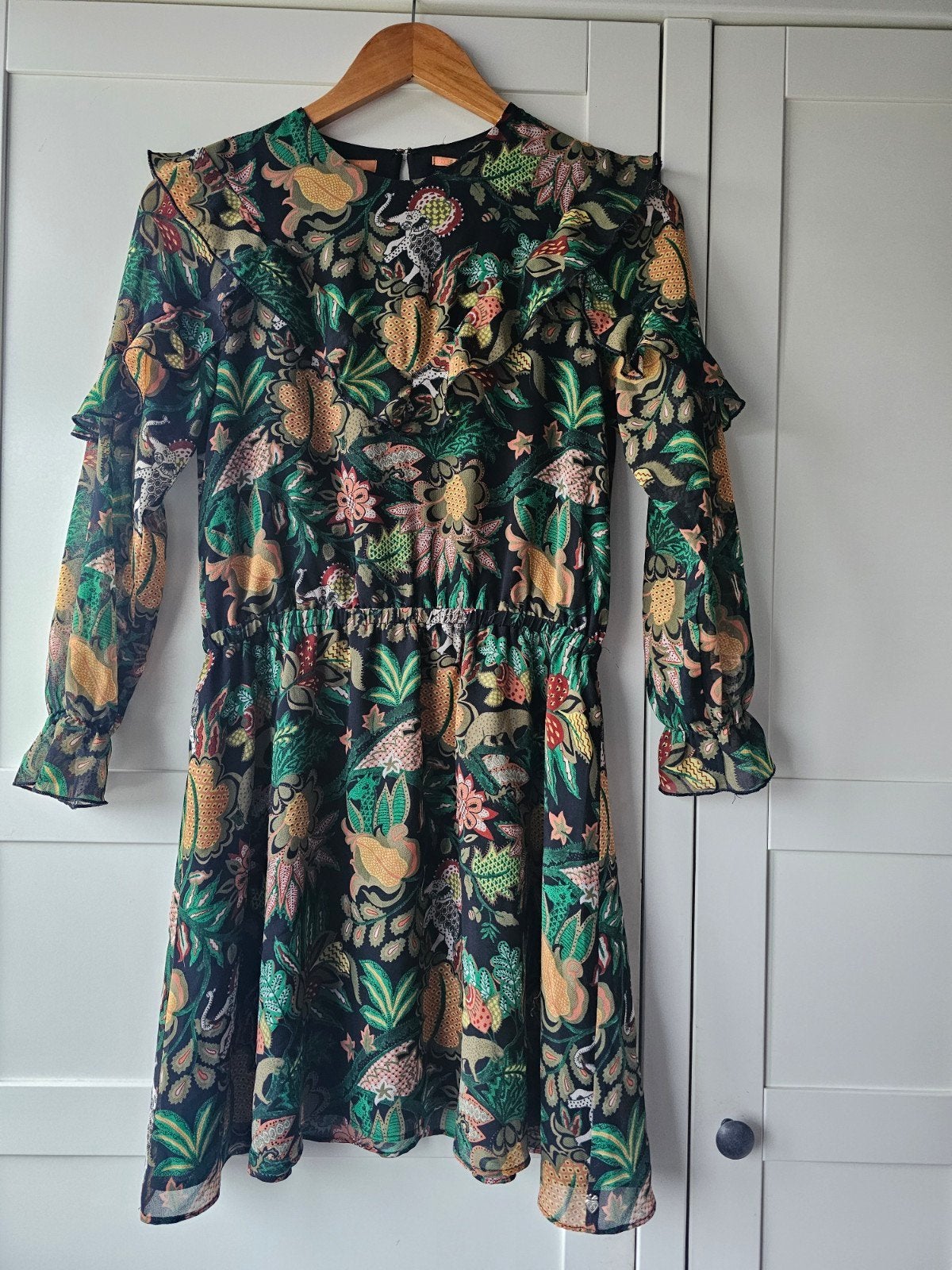 Scotch & Soda jurk meisjes maat 152 kleurrijke print, Meisje, Ophalen of Verzenden, Zo goed als nieuw, Jurk of Rok