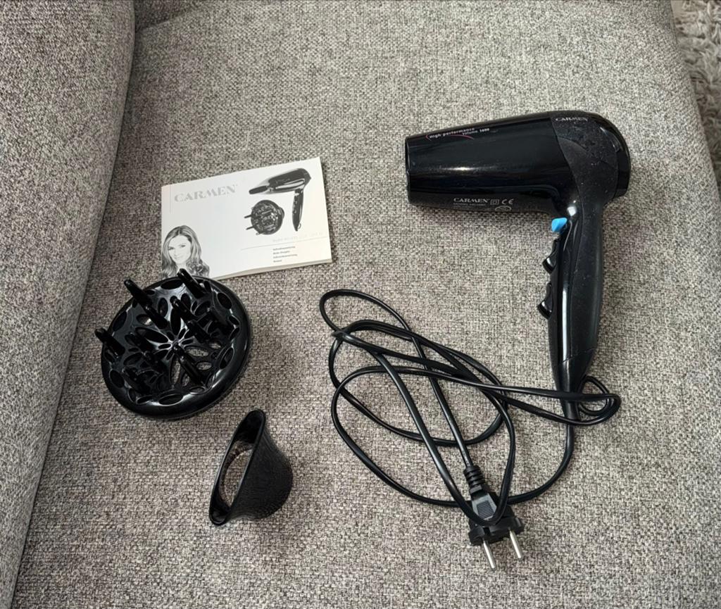 Carmen Föhn met diffuser en opzetstuk, Ophalen of Verzenden, Zo goed als nieuw, Haarverzorging