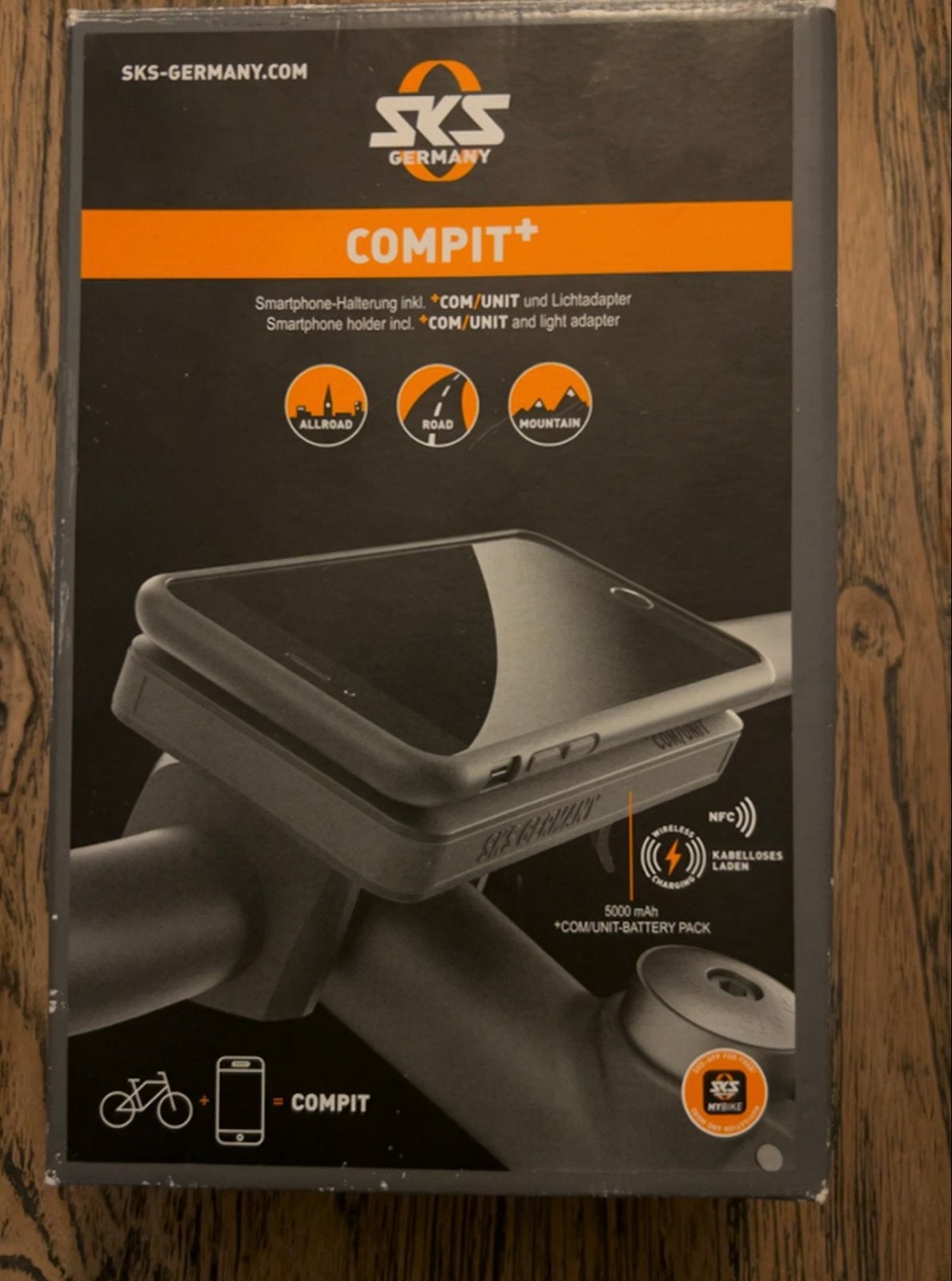 SKS Compit+ Smartphonehouder met Powerbank en iPhone 14 Pro, Ophalen, Zo goed als nieuw