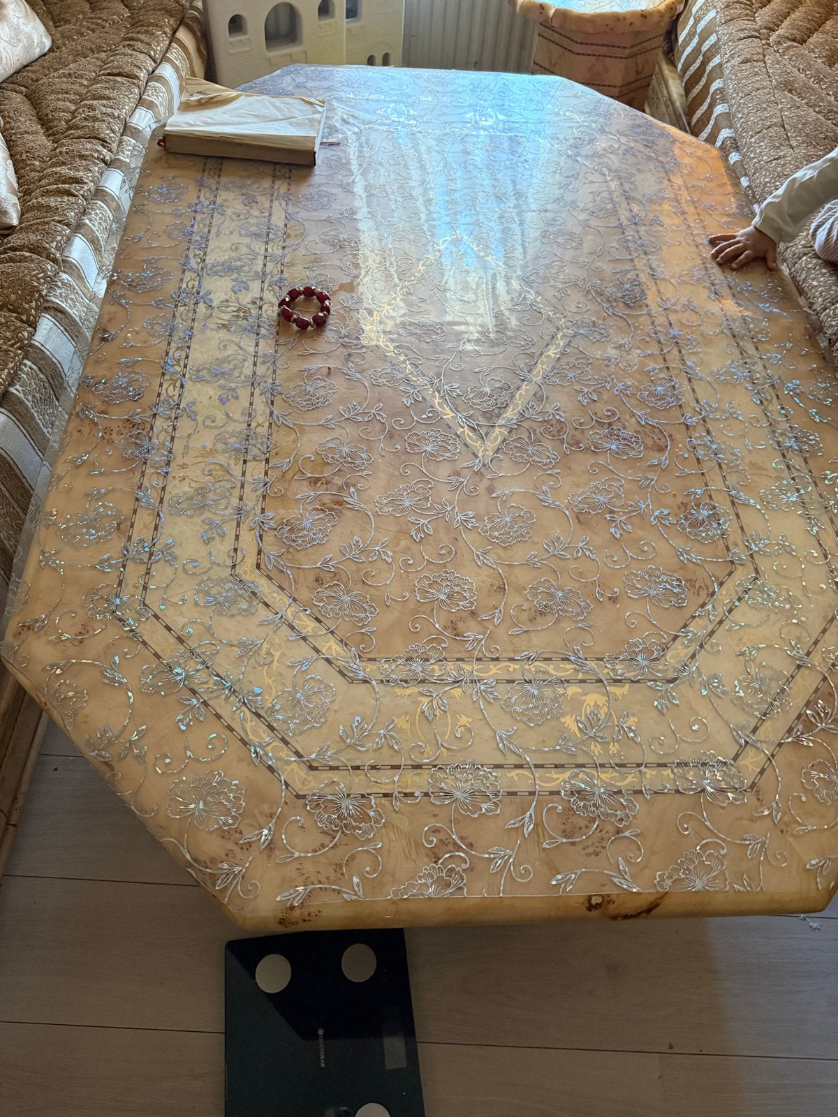 Unieke Marokkaanse Sedari, salontafel en bijzettafel set, Ophalen