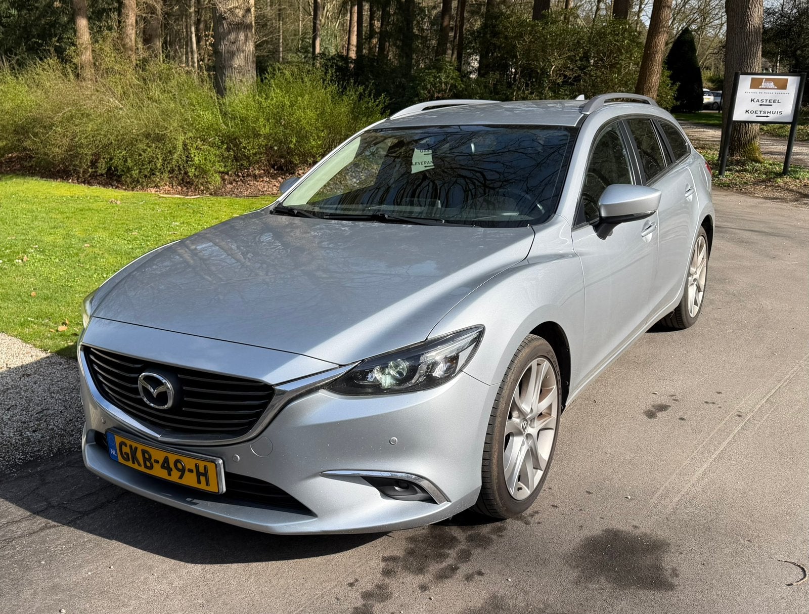 Mazda 6 sportbreak 2.0 Skyactiv-g 165PK AUT 2017 Grijs, 1998 cc, Stof, 164 pk, 6 sportbreak