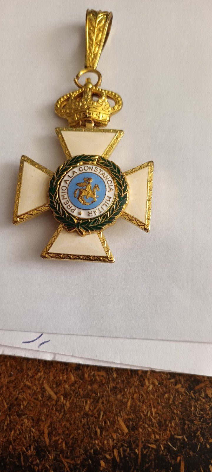 Militaire Medaille van Constancia - Gouden Kruis, Verzamelen, Ophalen of Verzenden, Overige soorten, Overige gebieden, Lintje, Medaille of Wings