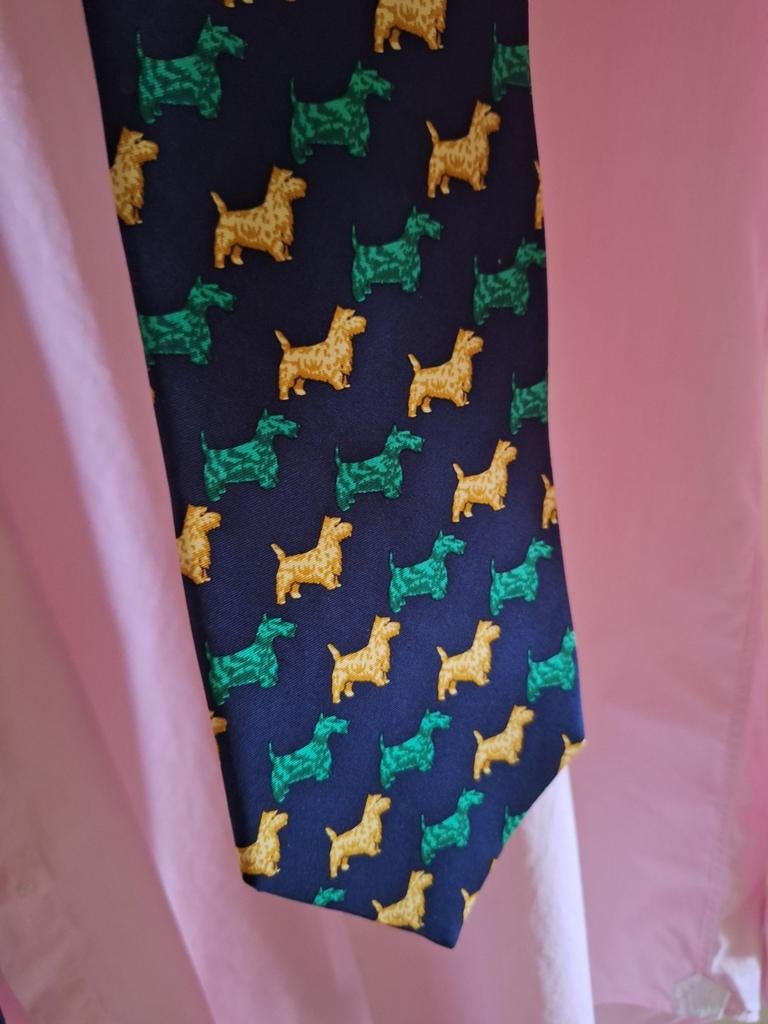Vintage Hemley silk tie met Schotse Terriërs, stropdas, Kleding | Heren, Stropdassen, Ophalen of Verzenden