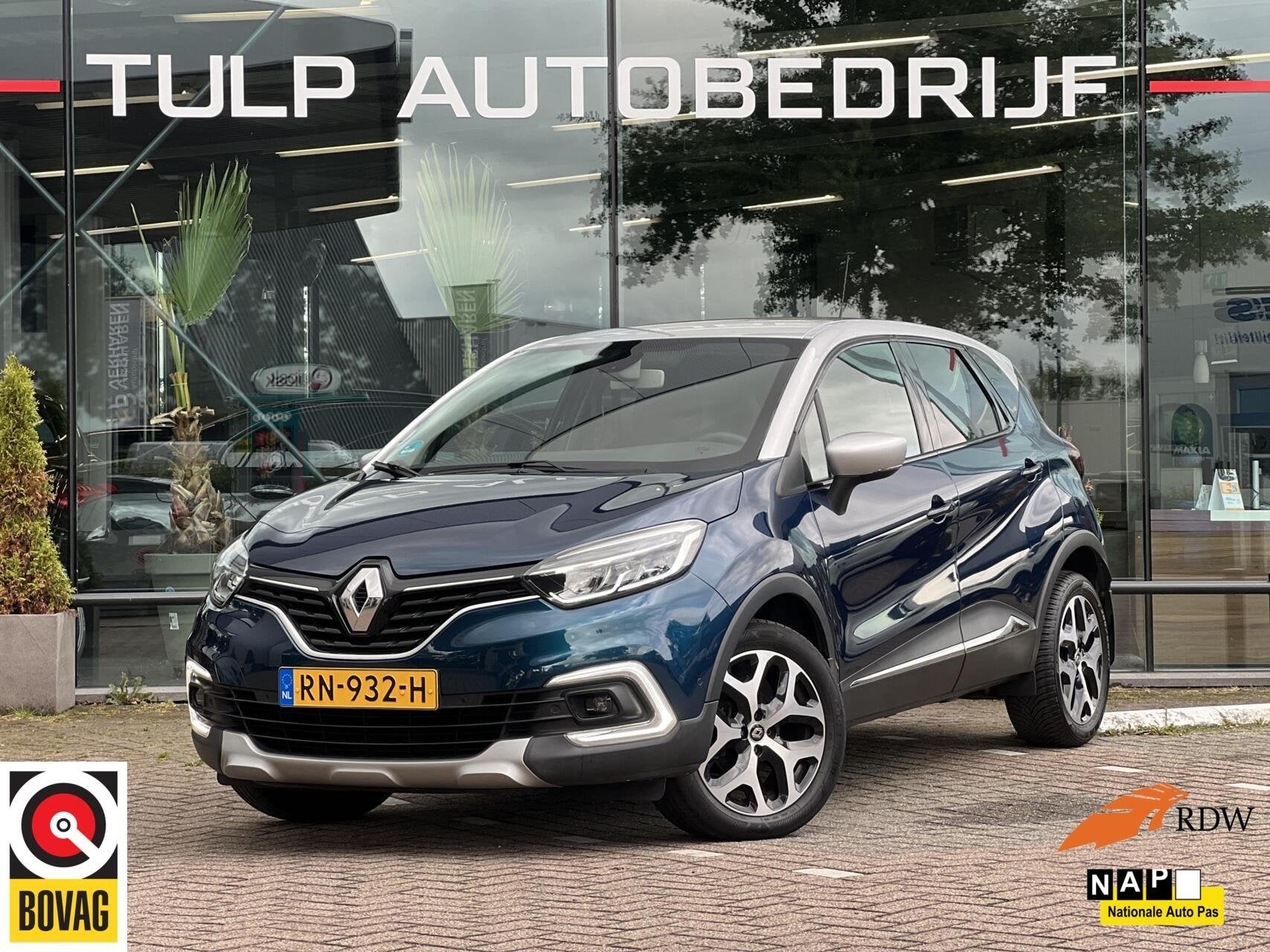 Renault Captur 0.9 TCe Intens Easy Life pakket TwoTone NAP, Auto's, 898 cc, Stof, Gebruikt, Blauw
