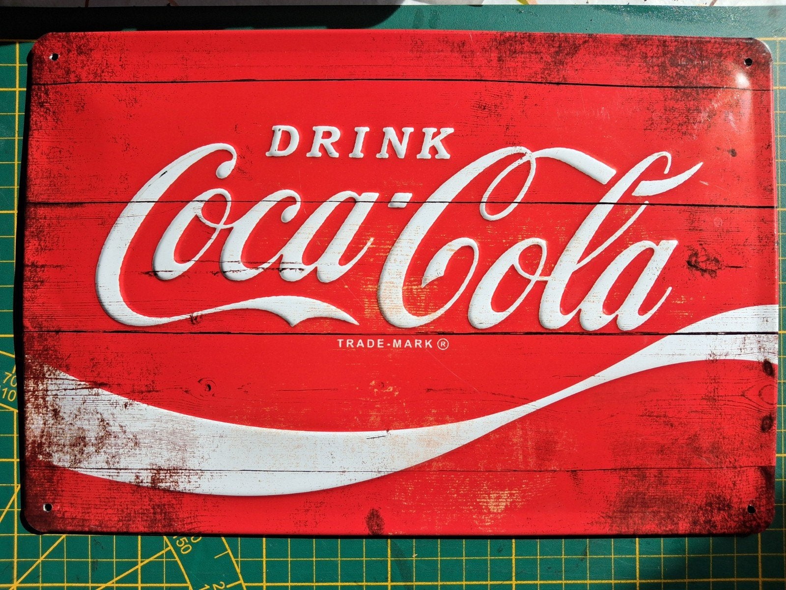 Coca Cola hangbaar ijzerplaatje, Verzamelen, Ophalen of Verzenden, Zo goed als nieuw, Reclamebord