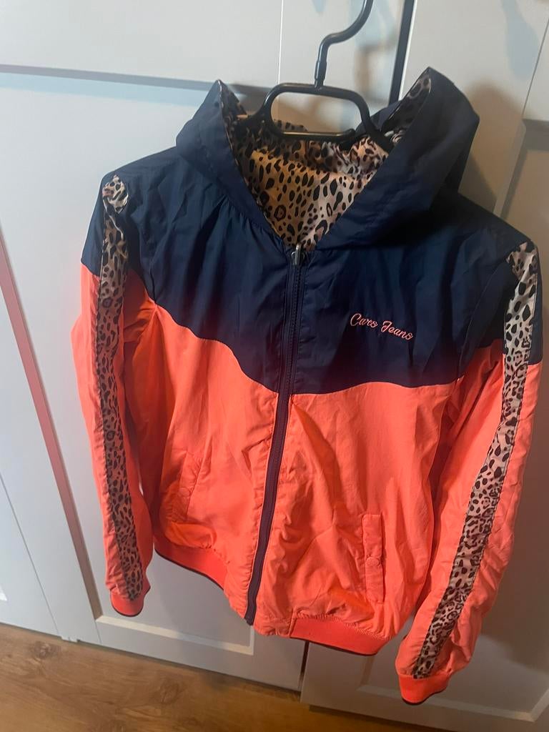 Cars jas reversible 164/170 roze blauw zomerjas tussenjas, Ophalen of Verzenden, Zo goed als nieuw, Meisje, Jas